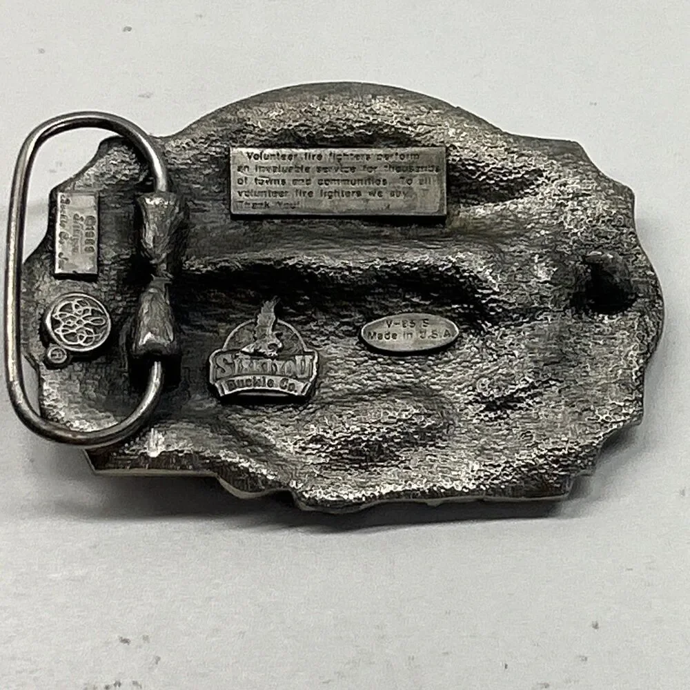 Lot‎ Of 2 - Vintage 1979 & 1989 Fire Department Belt Buckles